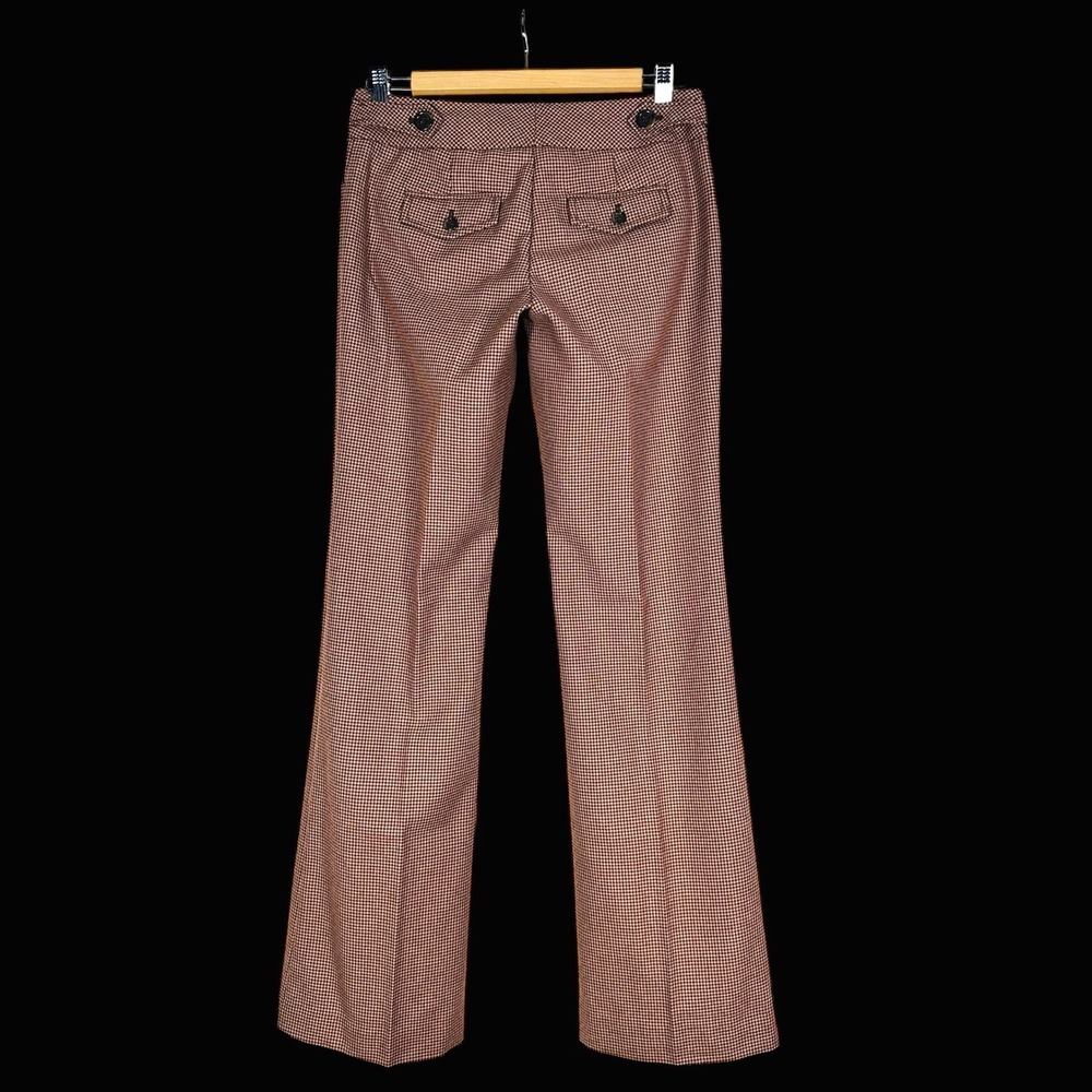 The Limited Cassidy Fit Houndstooth Dress Pants Women's Size 0 Brown Pink Flare